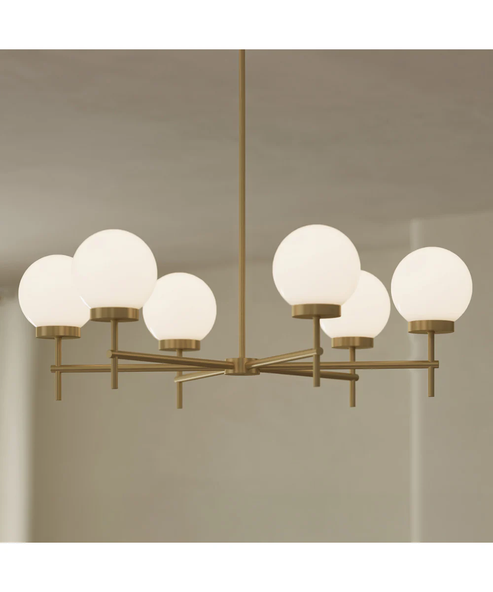 Rigsby 6-Light Medium Chandelier Brushed Gold - Image 10