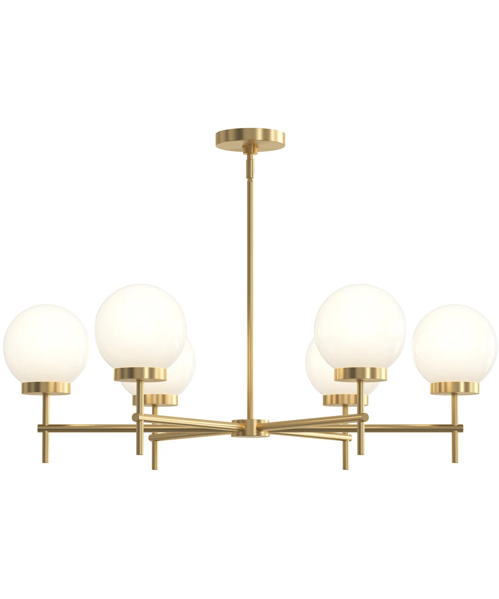 Rigsby 6-Light Medium Chandelier Brushed Gold - Image 6