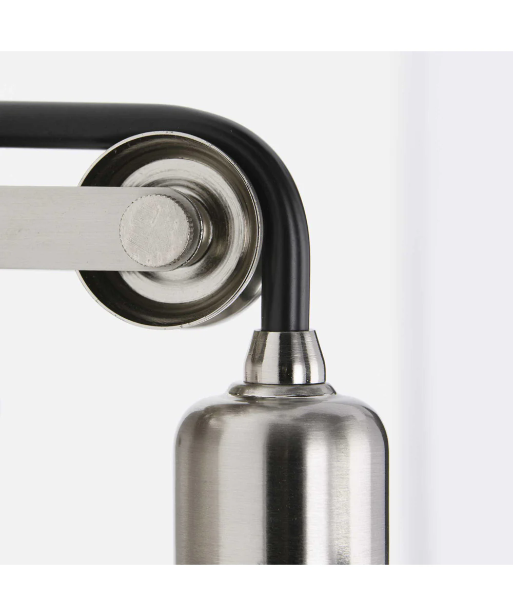 Rushton 3-Light Clear Glass Farmhouse Bath Vanity Light Brushed Nickel - Image 5