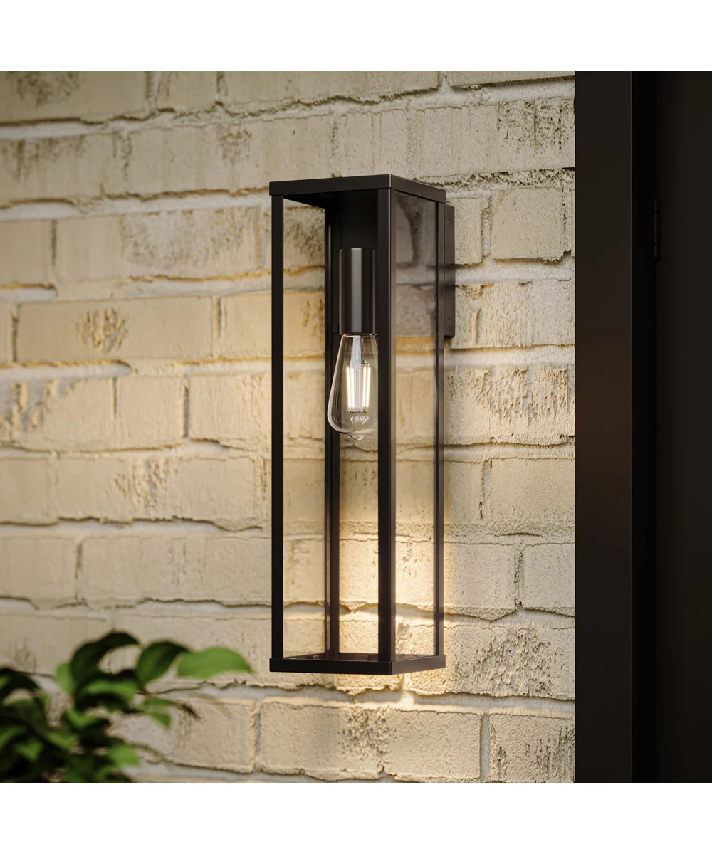 Ryle 1-Light Extra Large Wall Lantern with Clear Glass Panels Matte Black - Image 10