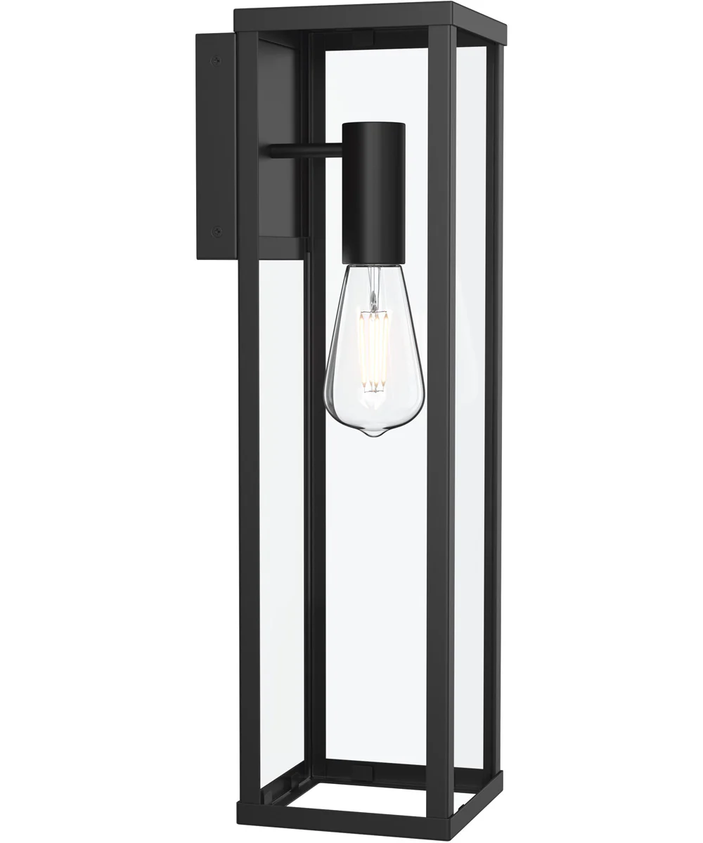 Ryle 1-Light Extra Large Wall Lantern with Clear Glass Panels Matte Black - Image 6
