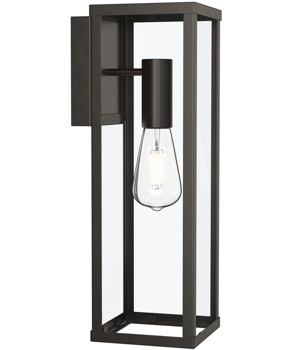 Ryle 1-Light Large Wall Lantern with Clear Glass Panels Antique Bronze - Image 6