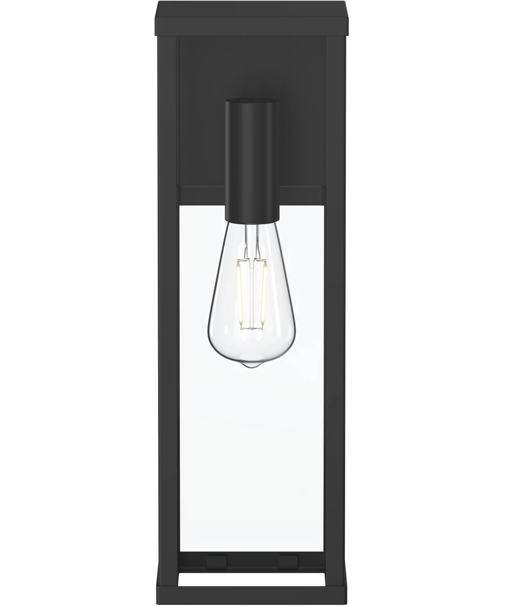 Ryle 1-Light Large Wall Lantern with Clear Glass Panels Matte Black - Image 5