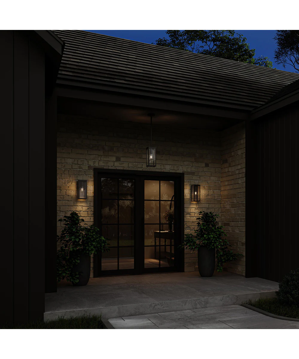 Ryle 1-Light Medium Wall Lantern with Clear Glass Panels Antique Bronze - Image 3