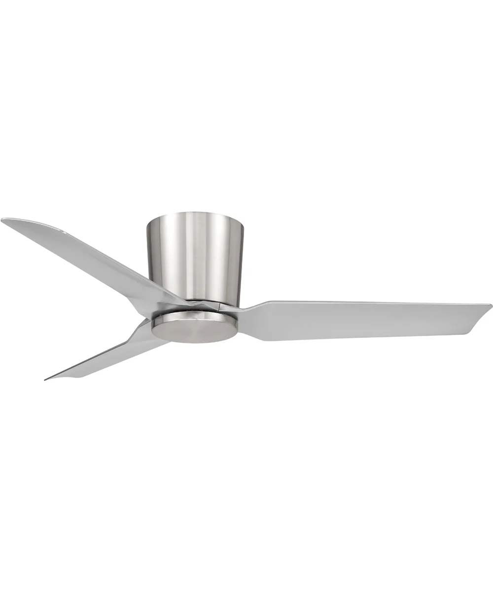 Rynn 48-in. 3-Blade Flush Mount Modern LED Ceiling Fan Brushed Nickel - Image 5