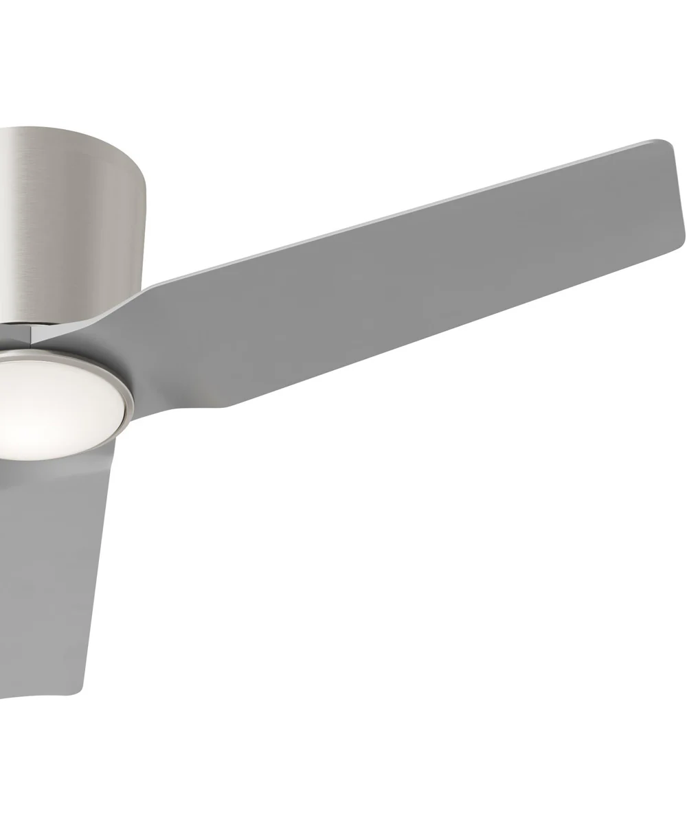 Rynn 48-in. 3-Blade Flush Mount Modern LED Ceiling Fan Brushed Nickel - Image 6