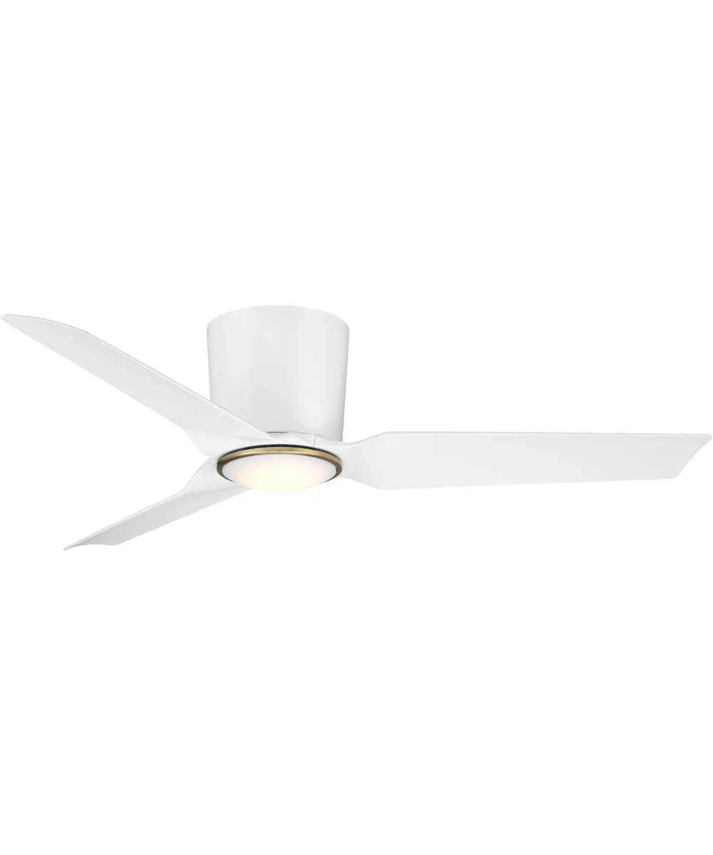 Rynn 48-in. 3-Blade Flush Mount Modern LED Ceiling Fan Matte White - Image 5