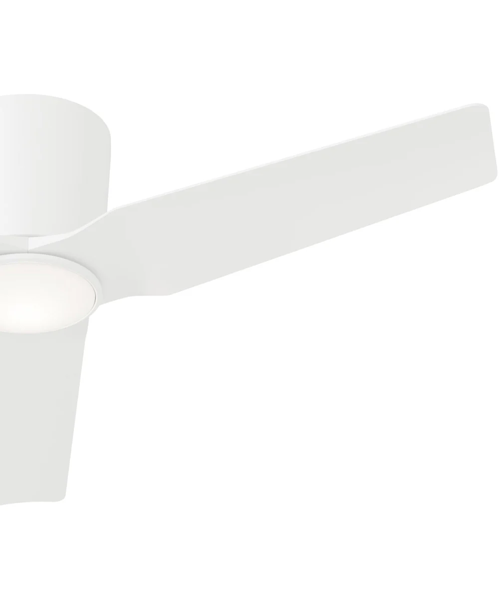 Rynn 48-in. 3-Blade Flush Mount Modern LED Ceiling Fan Matte White - Image 6