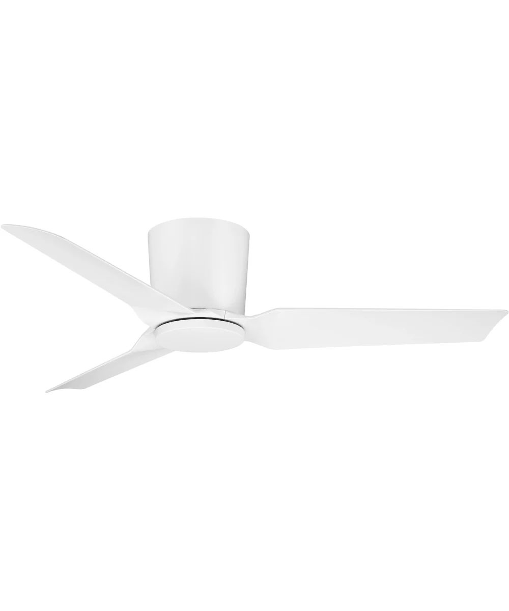 Rynn 48-in. 3-Blade Flush Mount Modern LED Ceiling Fan Matte White - Image 7