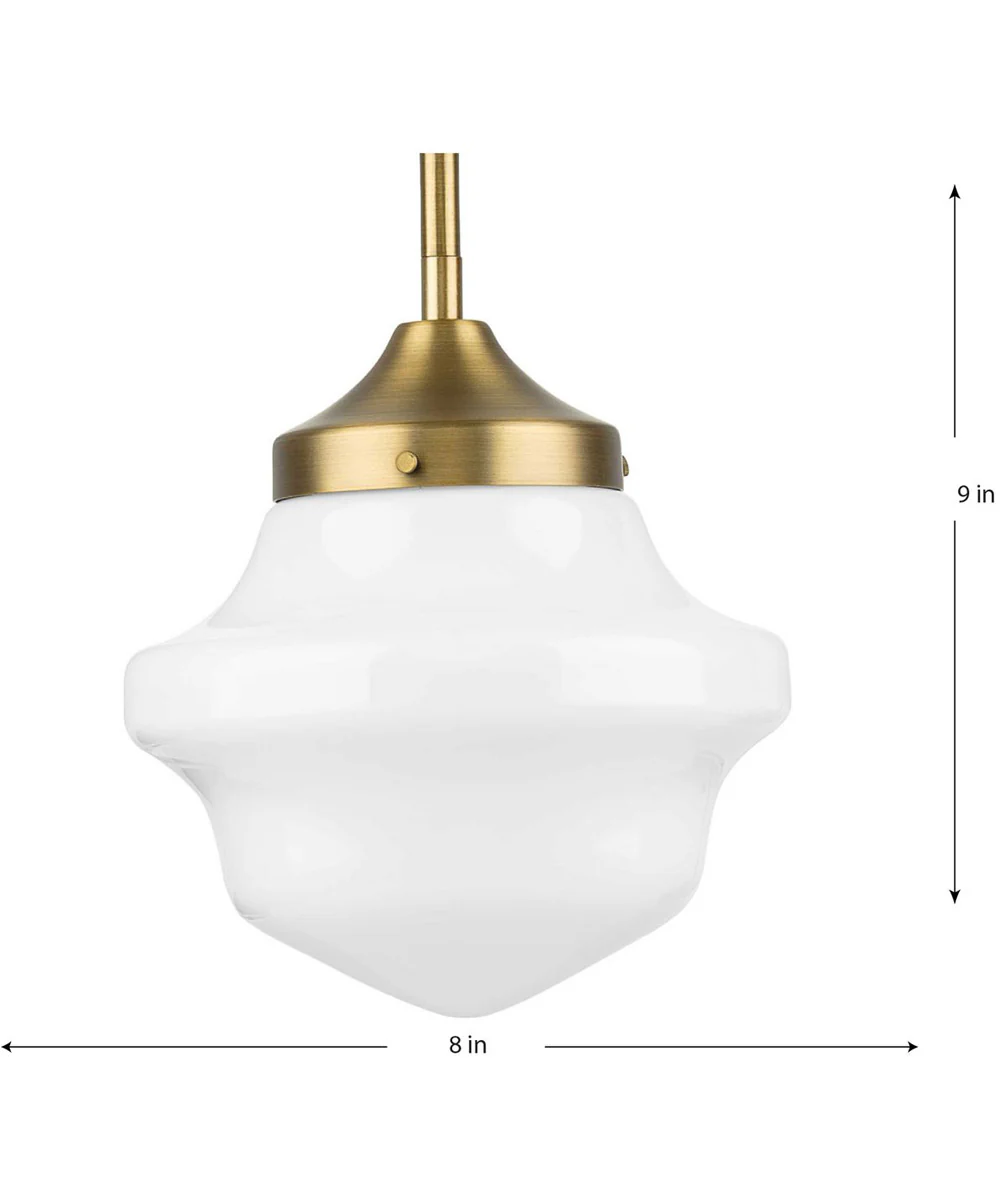 School House 1-Light Mini-Pendant Vintage Brass - Image 4