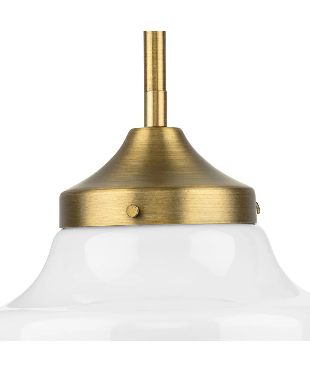 School House 1-Light Mini-Pendant Vintage Brass - Image 7