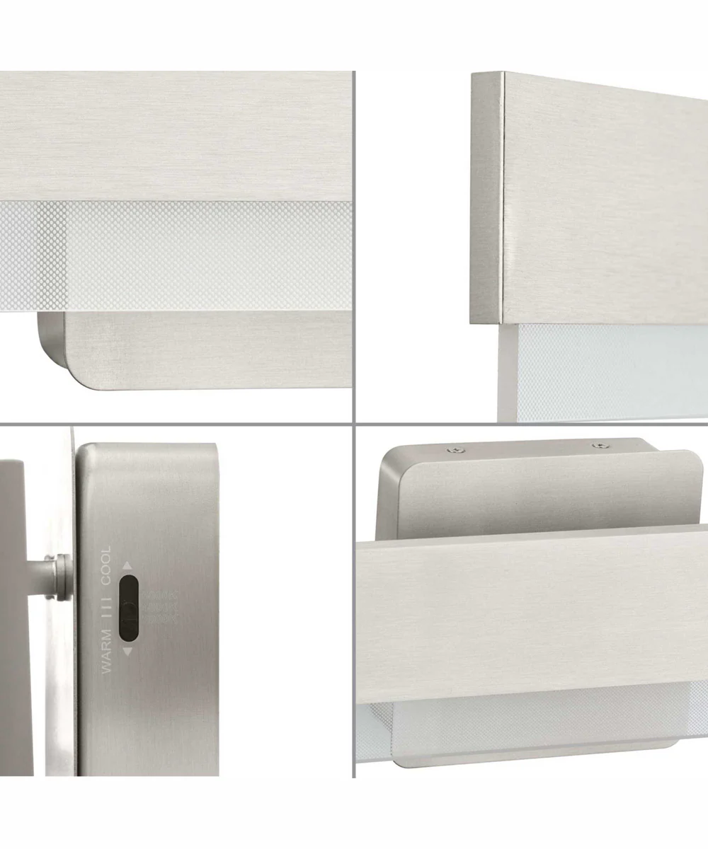 Semblance 24 in. Medium Modern 3CCT Integrated LED Linear Vanity Light Brushed Nickel - Image 8