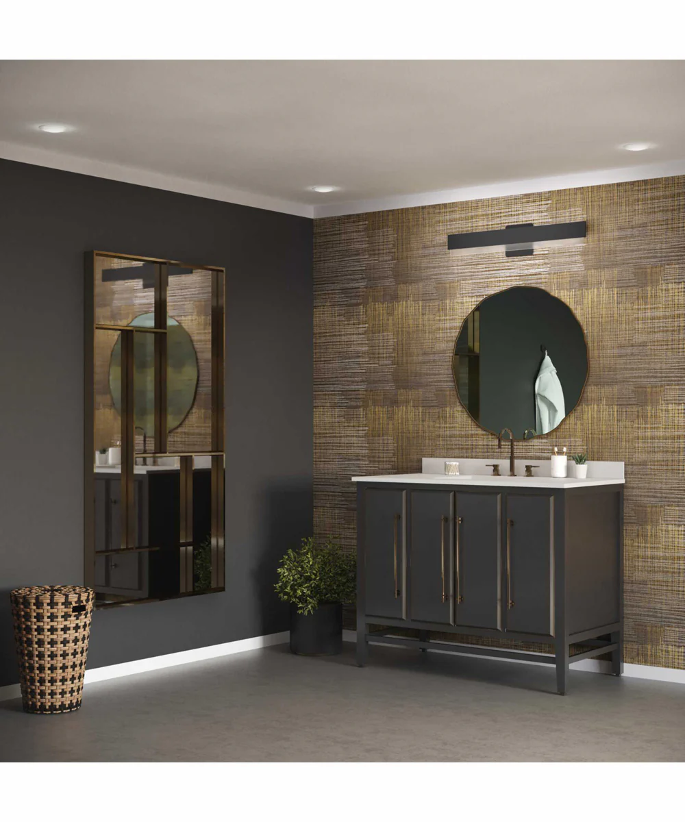 Semblance 24 in. Medium Modern 3CCT Integrated LED Linear Vanity Light Matte Black - Image 2
