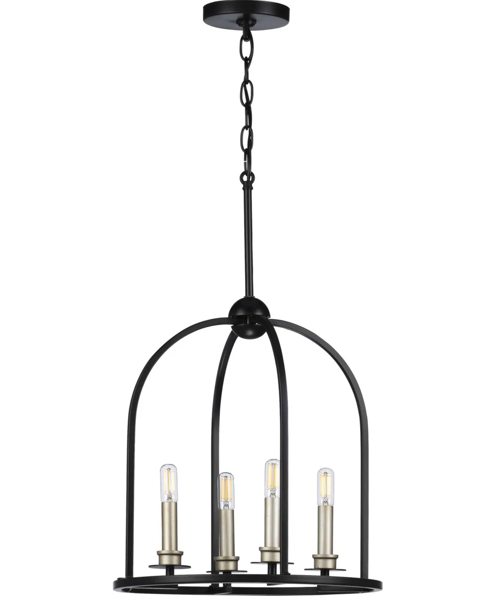 Seneca 4-Light Farmhouse Pendant Light Matte Black - Image 3