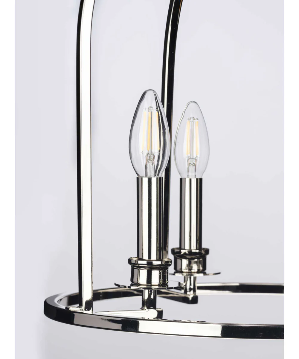 Seneca 4-Light Farmhouse Pendant Light Polished Nickel - Image 3