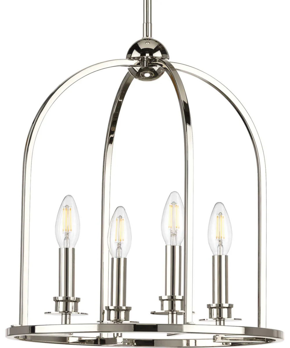 Seneca 4-Light Farmhouse Pendant Light Polished Nickel - Image 6