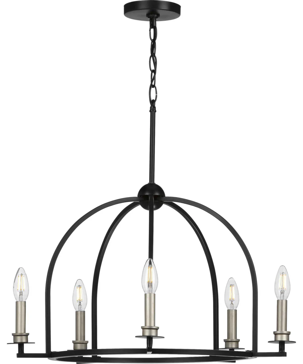 Seneca 5-Light Farmhouse Chandelier Light Matte Black - Image 9