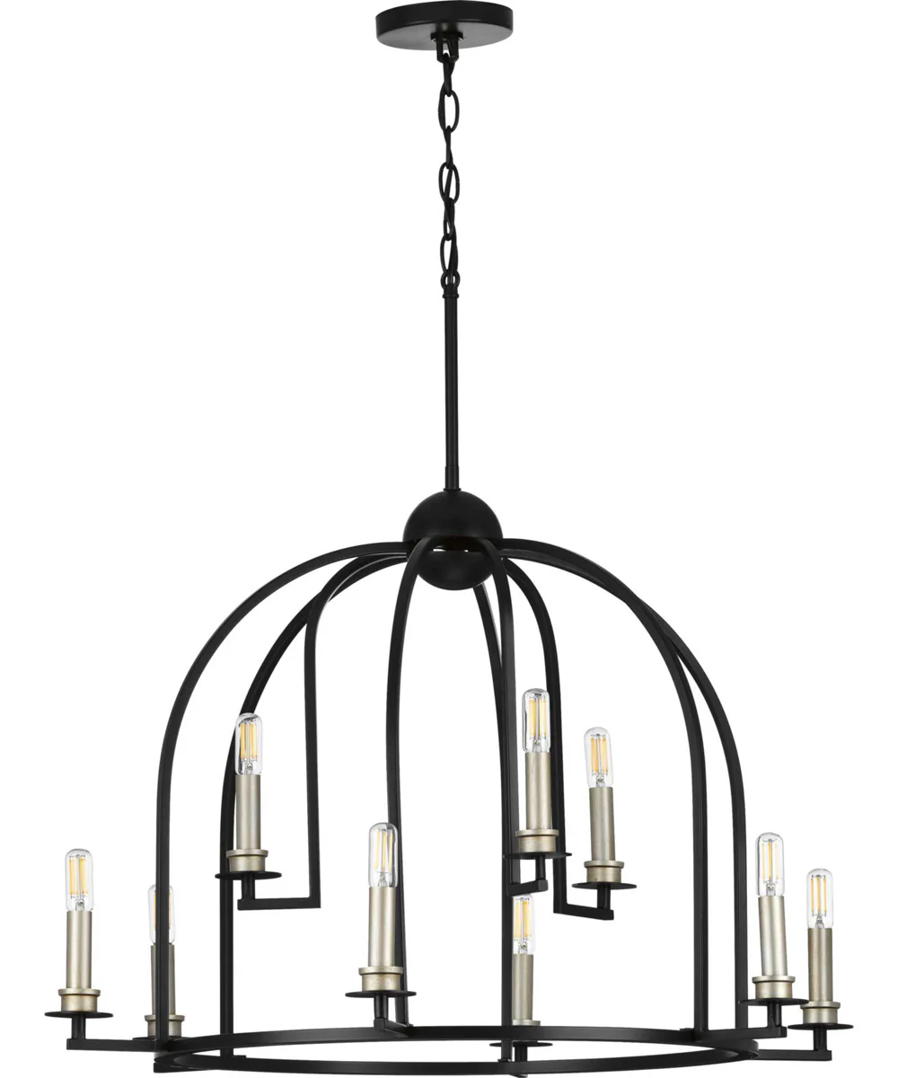 Seneca 9-Light Farmhouse Chandelier Light Matte Black - Image 5