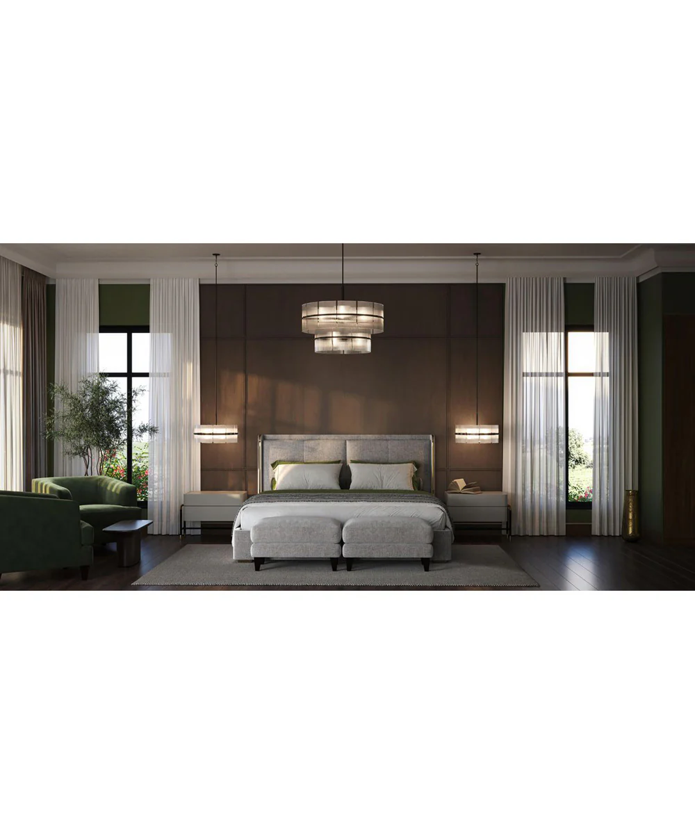 Seville 4-Light Pendant Matte Black - Image 3