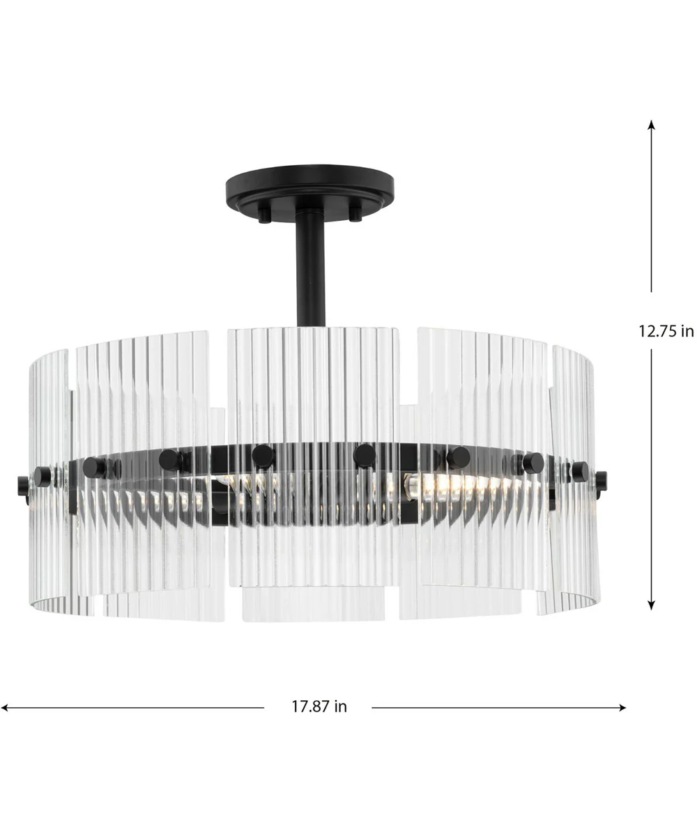 Seville 4-Light Pendant Matte Black - Image 4