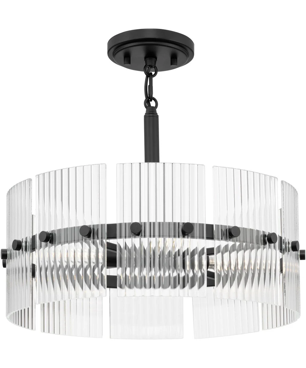 Seville 4-Light Pendant Matte Black - Image 7