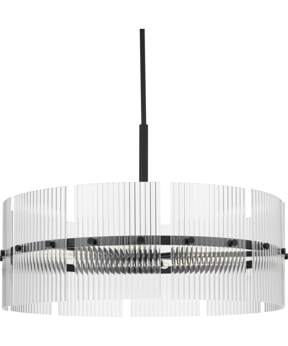 Seville 6-Light Contemporary Chandelier Matte Black