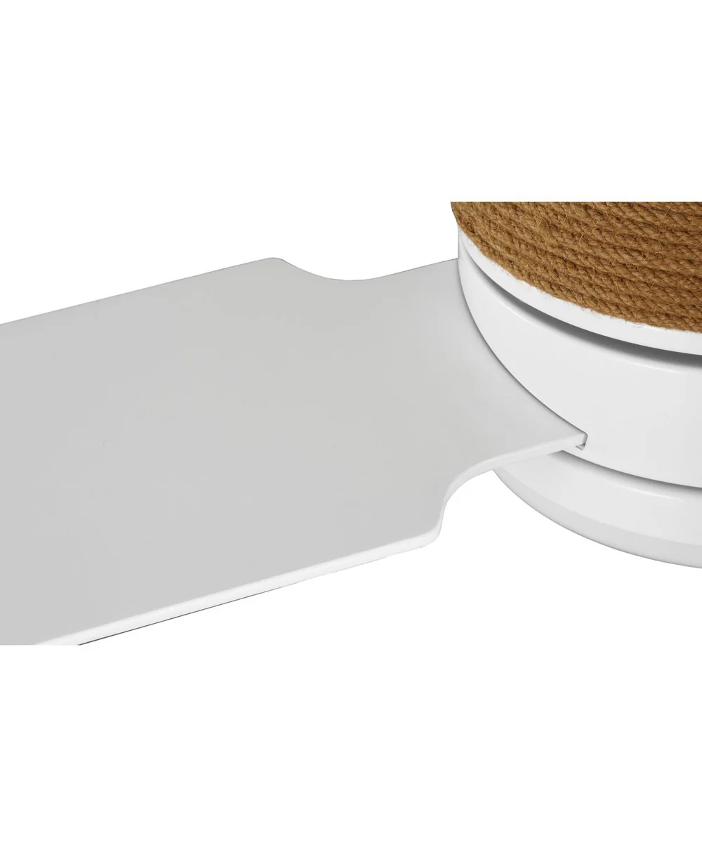 Shaffer II 56 in. 4-Blade Ceiling Fan with Integrated LED Lamped Light Natural Jute Accents Satin White - Image 10