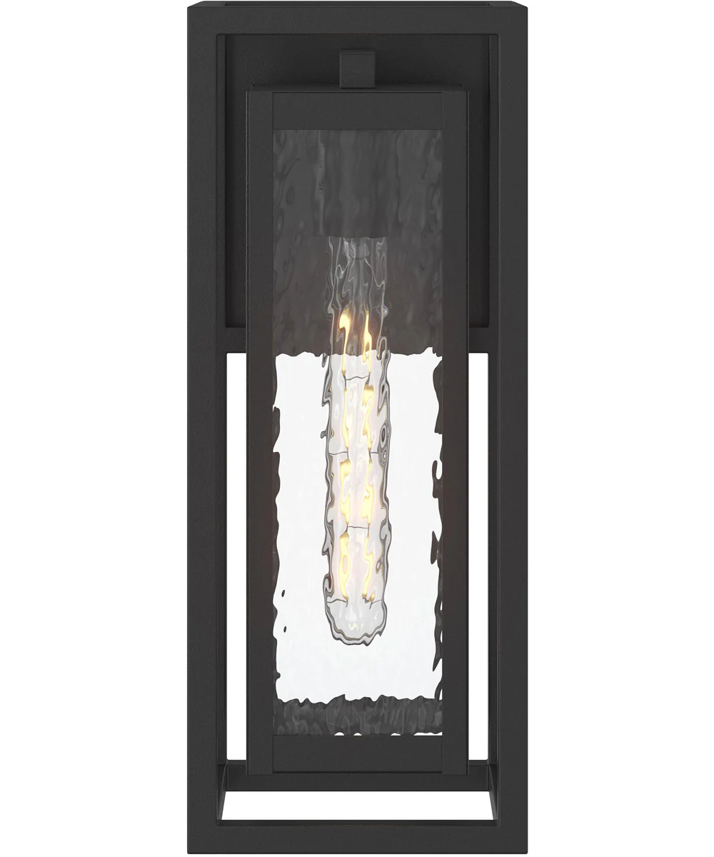 Shaw 15 inch 1 Light Outdoor Wall Light with Clear Glass Textured Black - Image 5