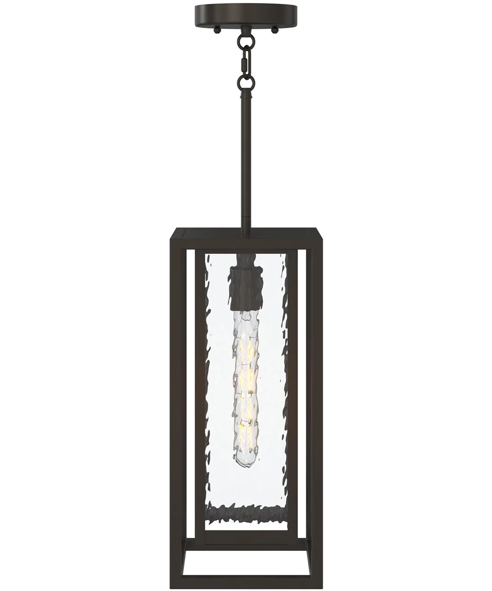 Shaw 17 Inch 1 Light Outdoor Pendant with Clear Glass Antique Bronze - Image 3