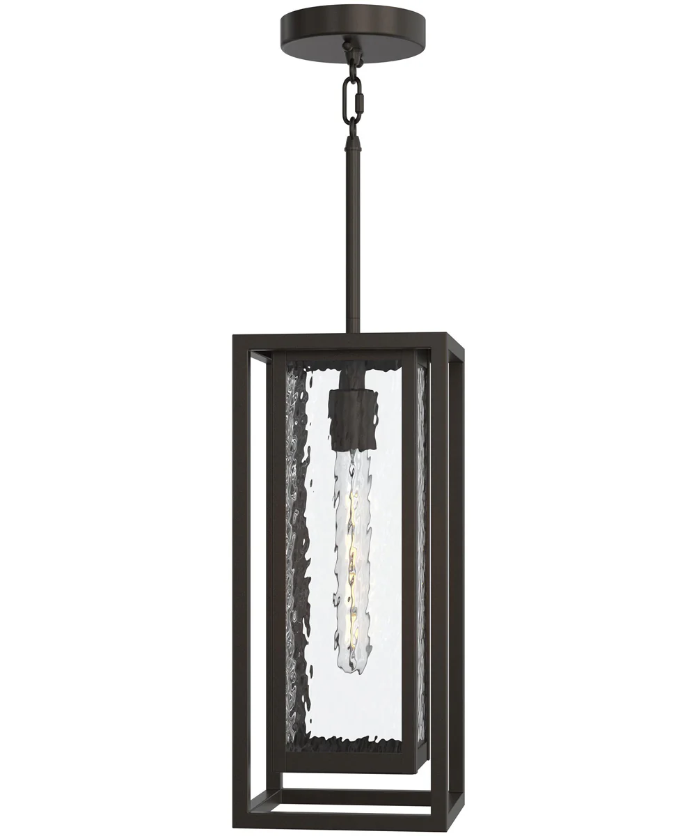 Shaw 17 Inch 1 Light Outdoor Pendant with Clear Glass Antique Bronze - Image 4