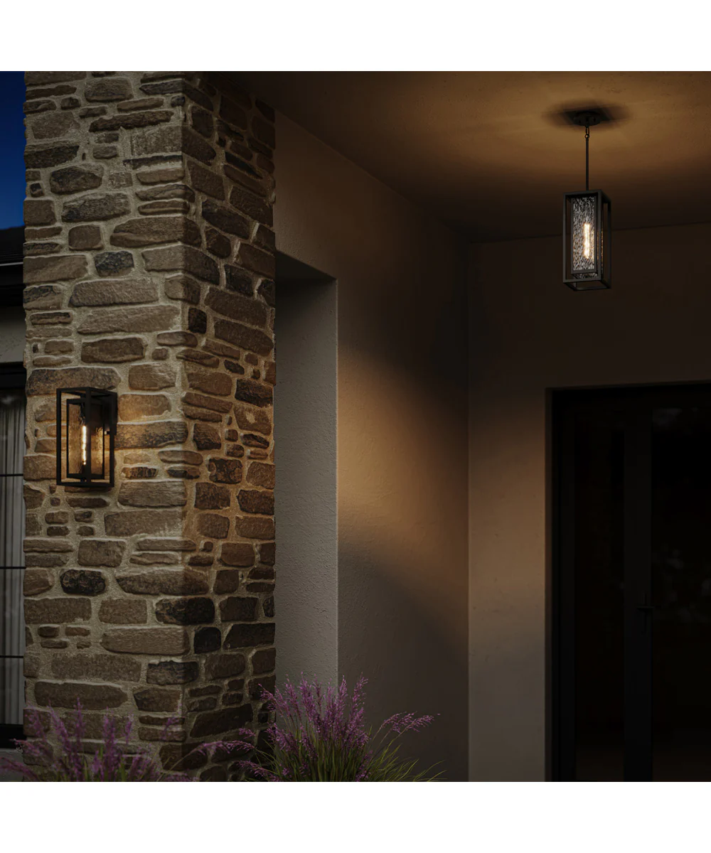 Shaw 17 Inch 1 Light Outdoor Pendant with Clear Glass Antique Bronze - Image 8