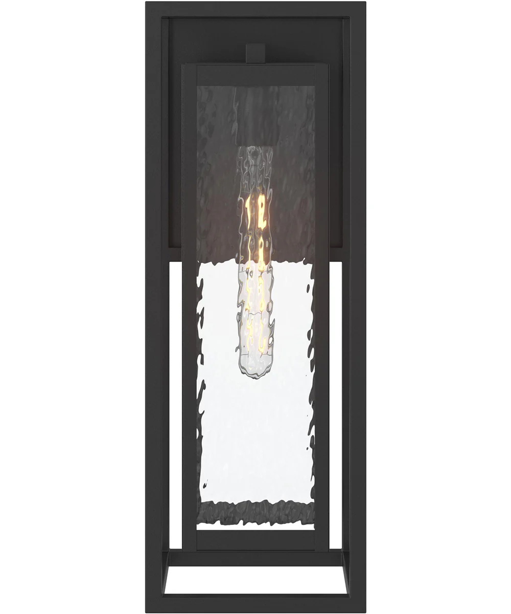 Shaw 19.5 inch 1 Light Outdoor Wall Light with Clear Glass Textured Black - Image 5