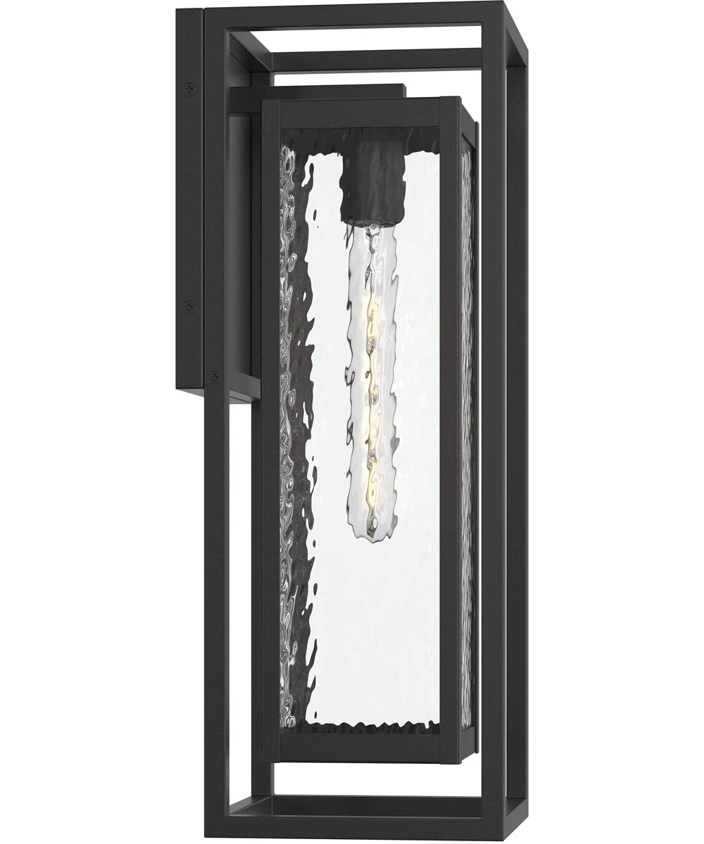 Shaw 19.5 inch 1 Light Outdoor Wall Light with Clear Glass Textured Black - Image 6
