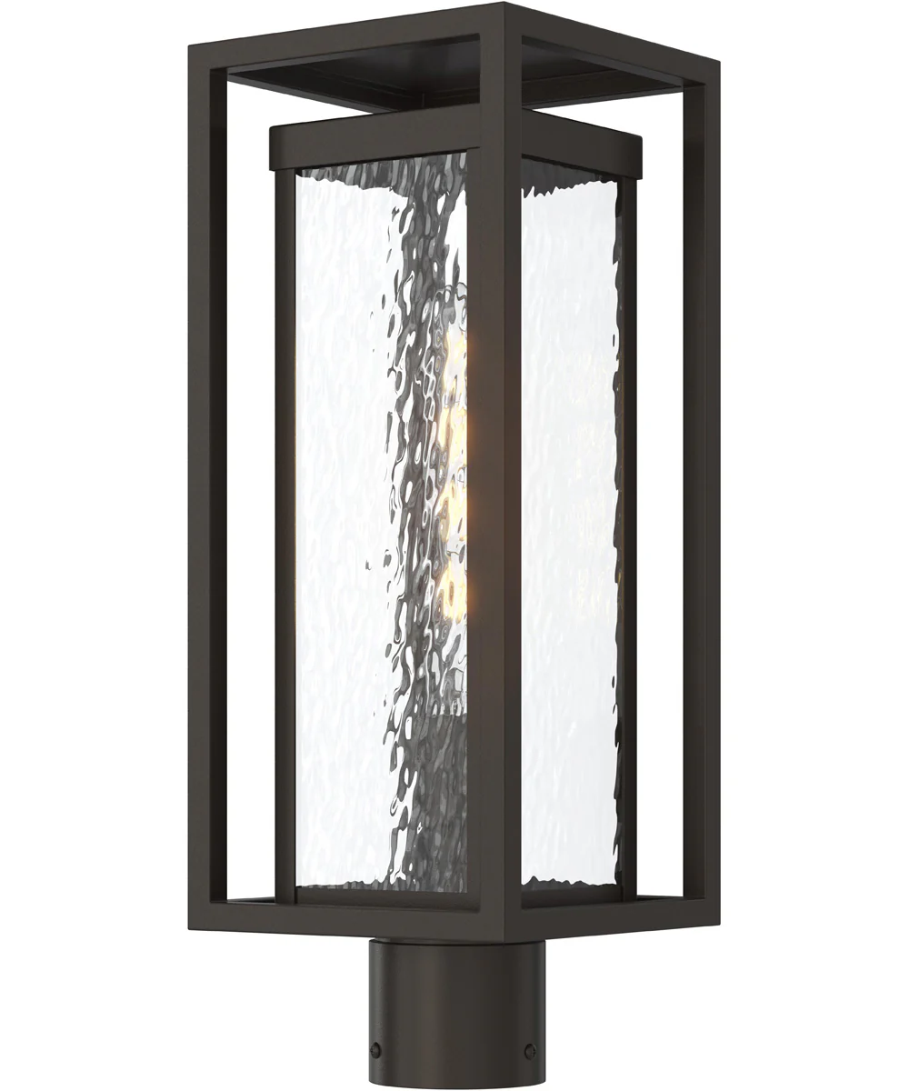 Shaw 19 Inch 1 Light Outdoor Post Light with Clear Glass Antique Bronze