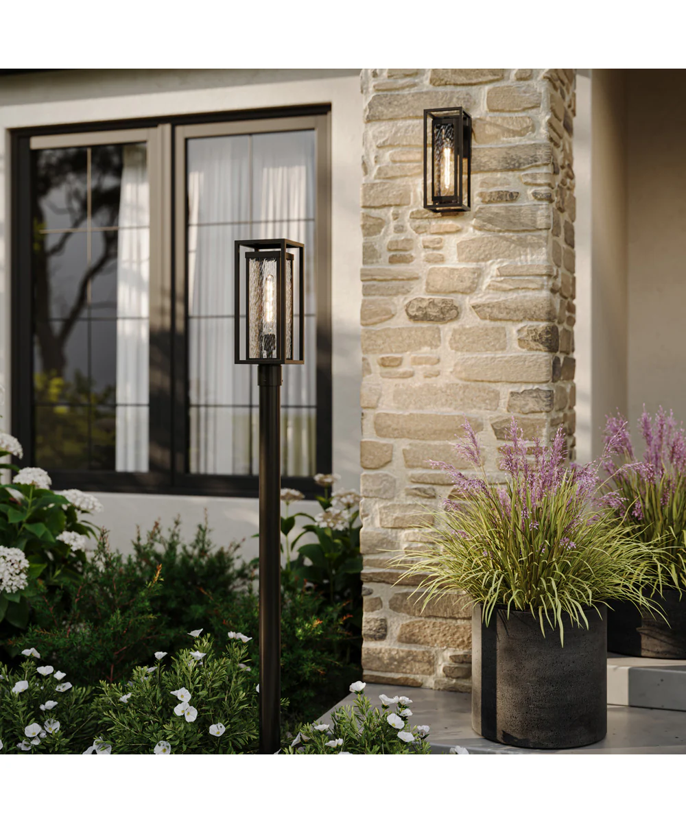 Shaw 19 Inch 1 Light Outdoor Post Light with Clear Glass Antique Bronze - Image 2