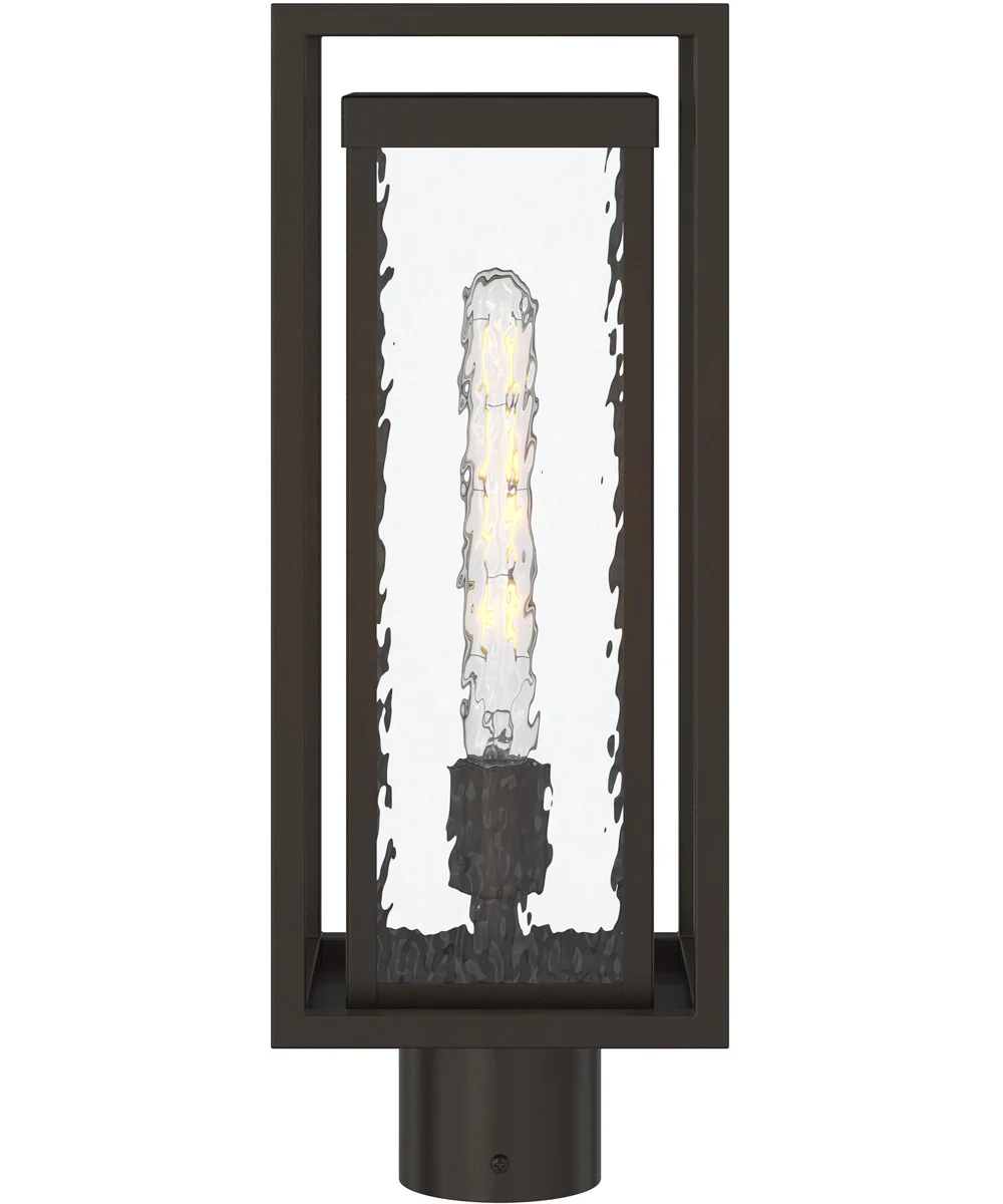 Shaw 19 Inch 1 Light Outdoor Post Light with Clear Glass Antique Bronze - Image 5