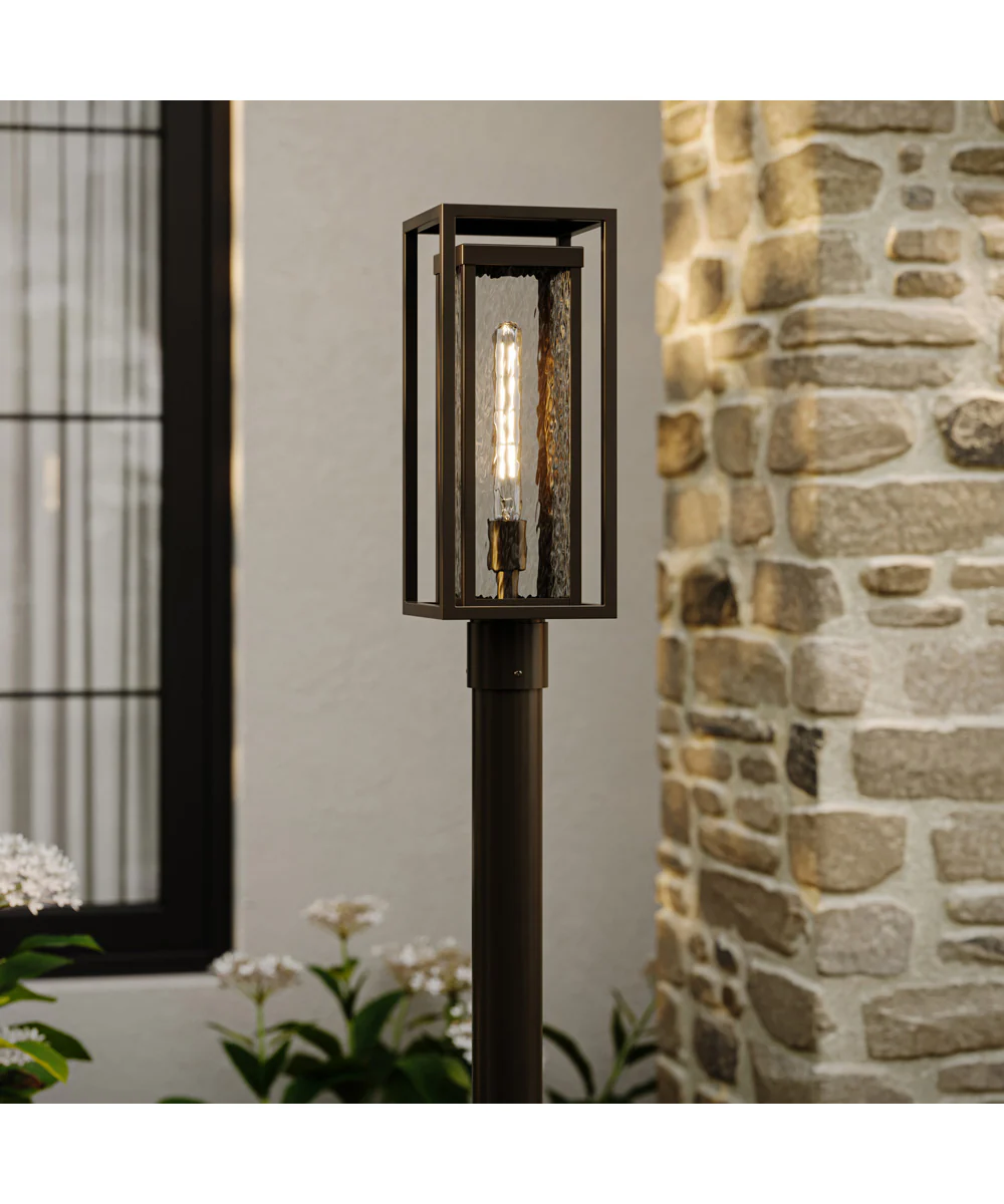 Shaw 19 Inch 1 Light Outdoor Post Light with Clear Glass Antique Bronze - Image 9