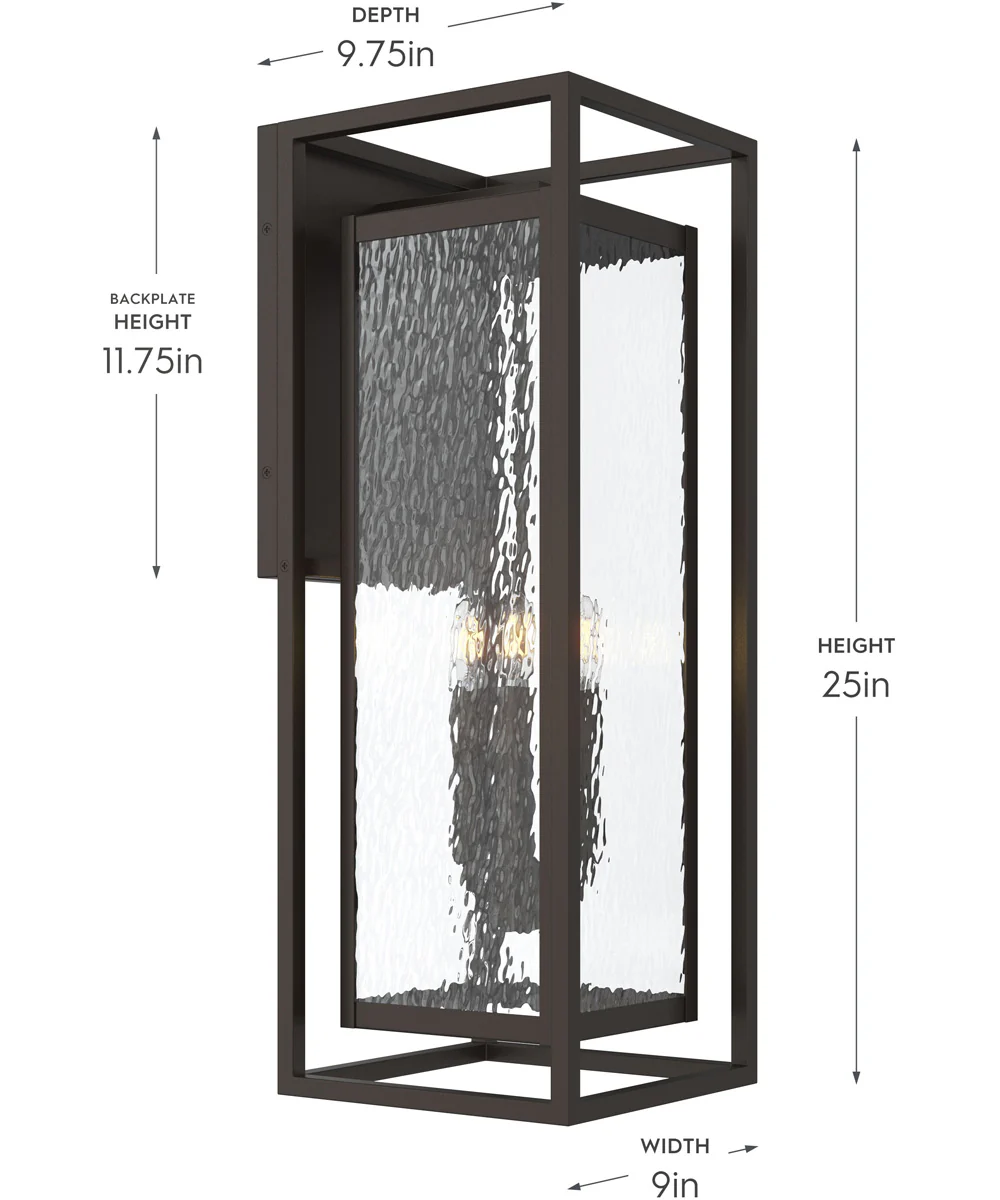 Shaw 25 inch 1 Light Outdoor Wall Light with Clear Glass Antique Bronze - Image 4