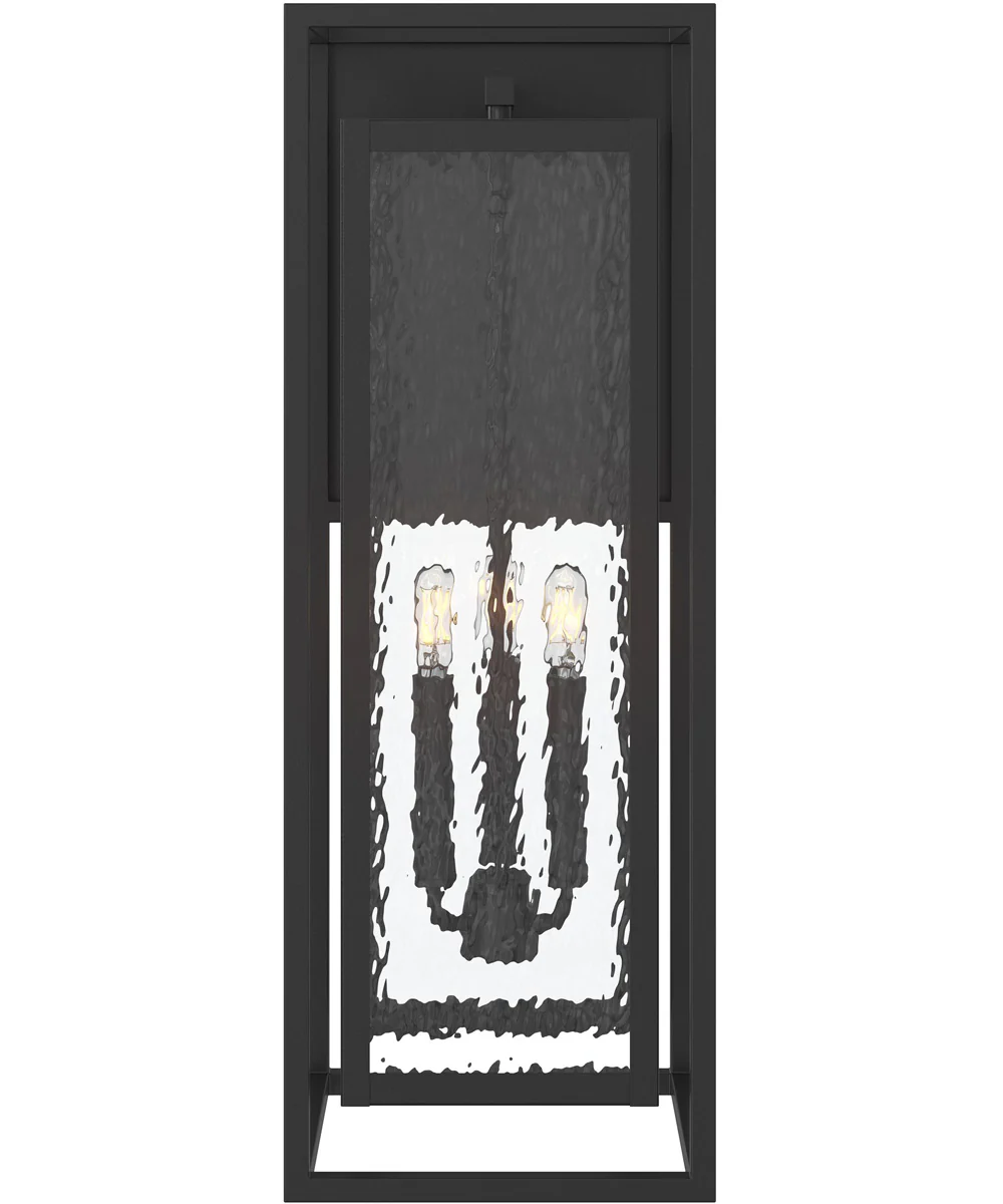 Shaw 25 inch 1 Light Outdoor Wall Light with Clear Glass Textured Black - Image 5