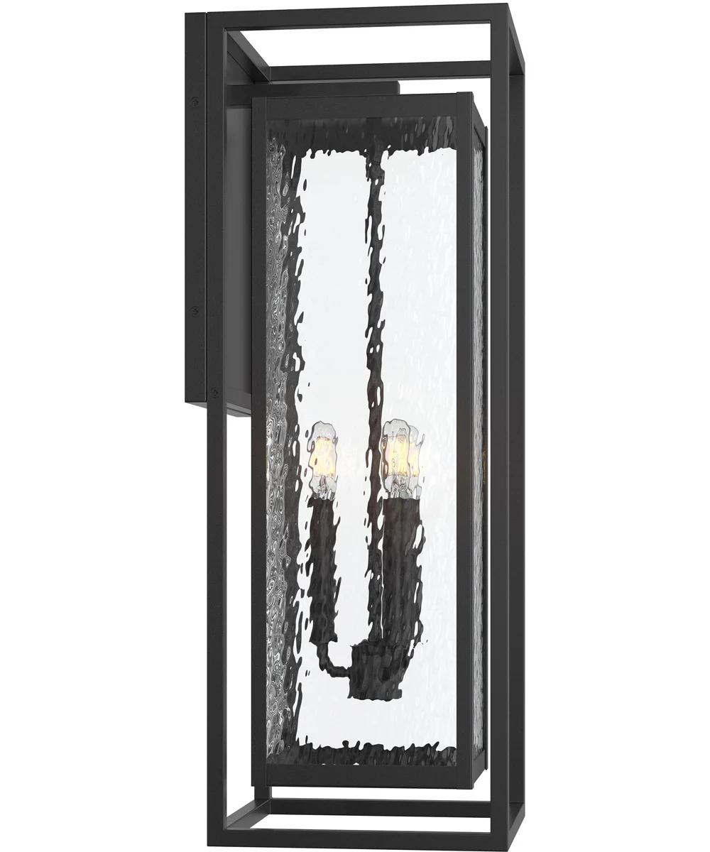 Shaw 25 inch 1 Light Outdoor Wall Light with Clear Glass Textured Black - Image 6