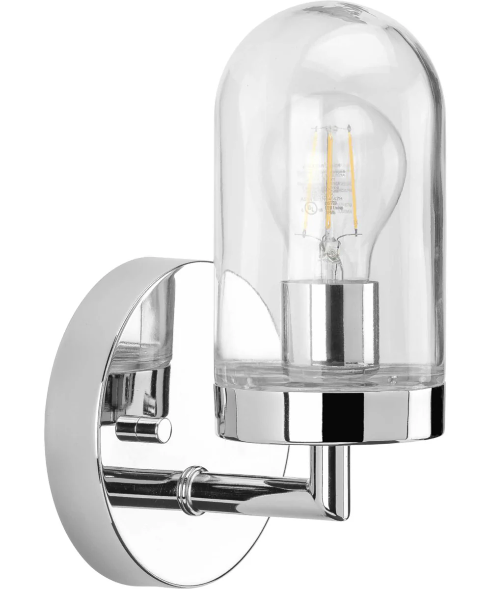 Signal 1-Light Clear Glass Coastal Bath Vanity Light Polished Chrome - Image 2