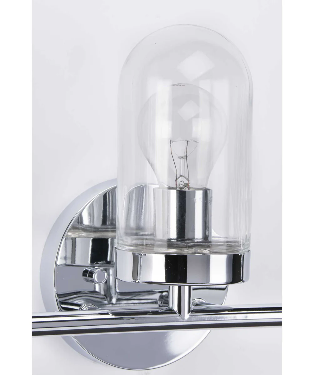 Signal 3-Light Clear Glass Coastal Bath Vanity Light Polished Chrome - Image 2