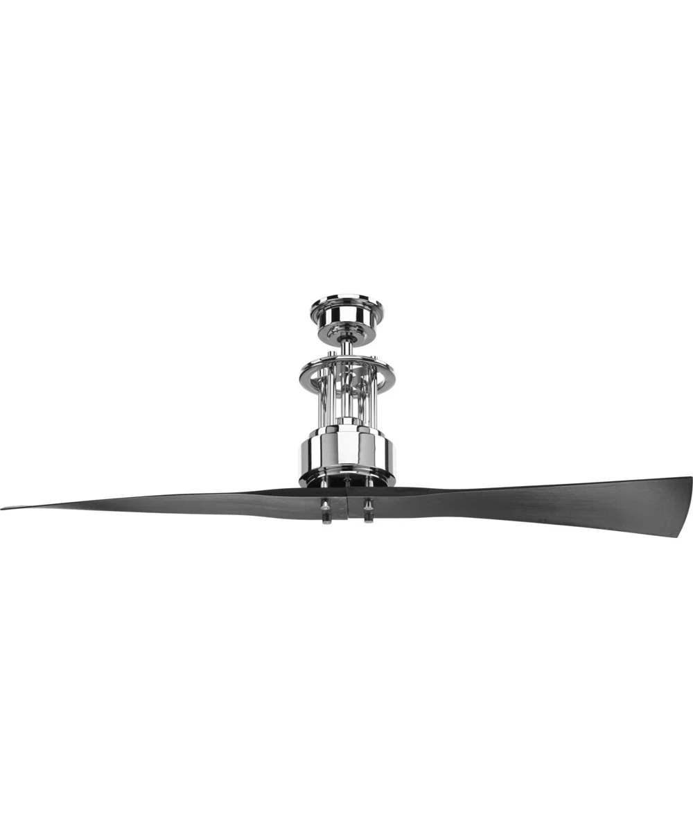 Spades 56" Two Blade Ceiling Fan Polished Chrome