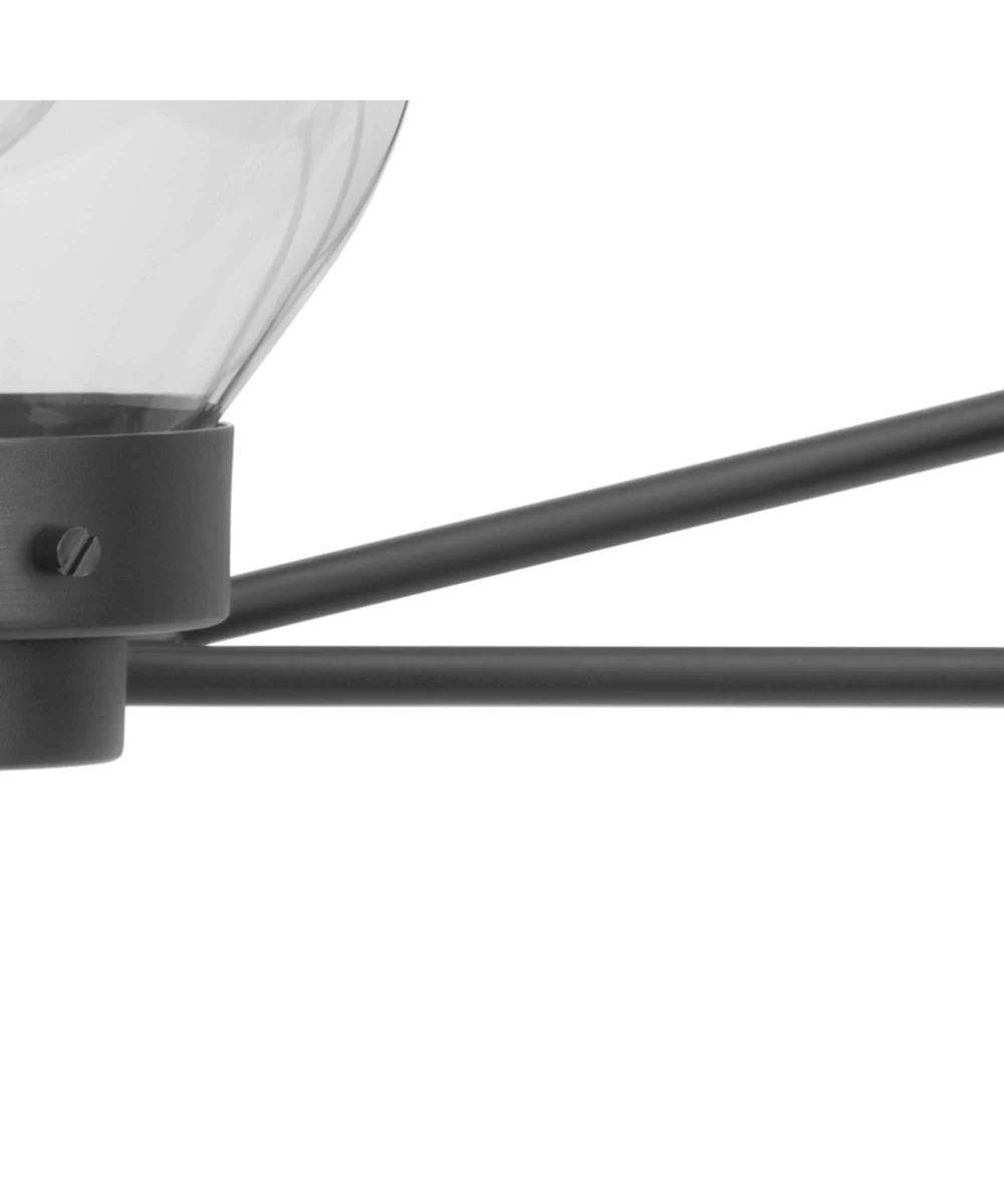 Spatial 2-Light Clear Glass Global Bath Vanity Light Matte Black - Image 5