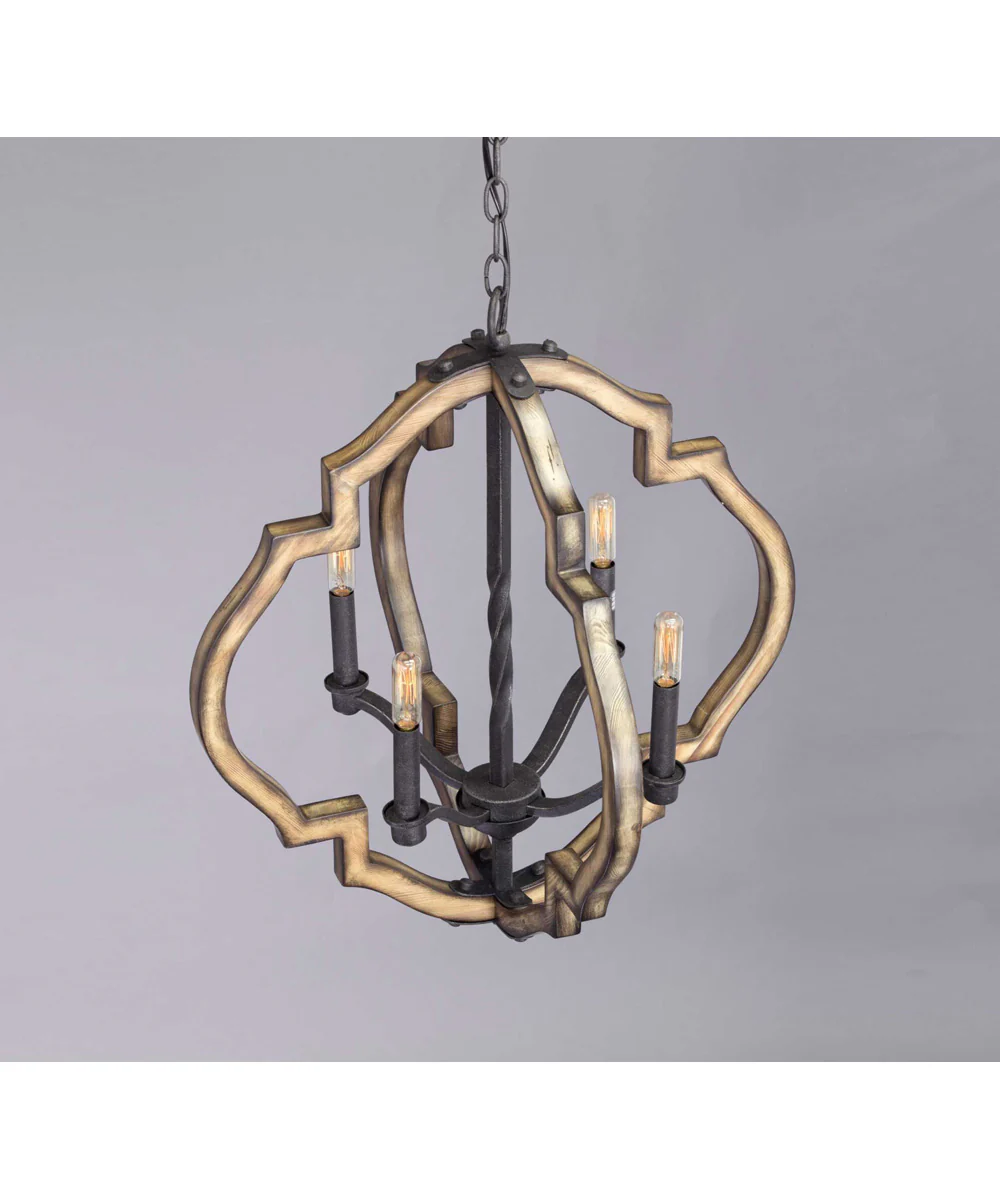 Spicewood 4-Light Farmhouse Chandelier Light Gilded Iron - Image 8