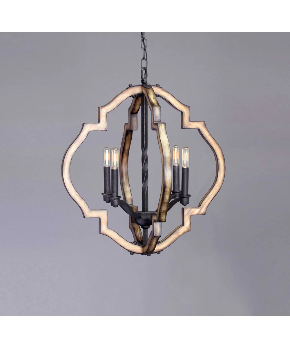 Spicewood 4-Light Farmhouse Chandelier Light Gilded Iron - Image 9