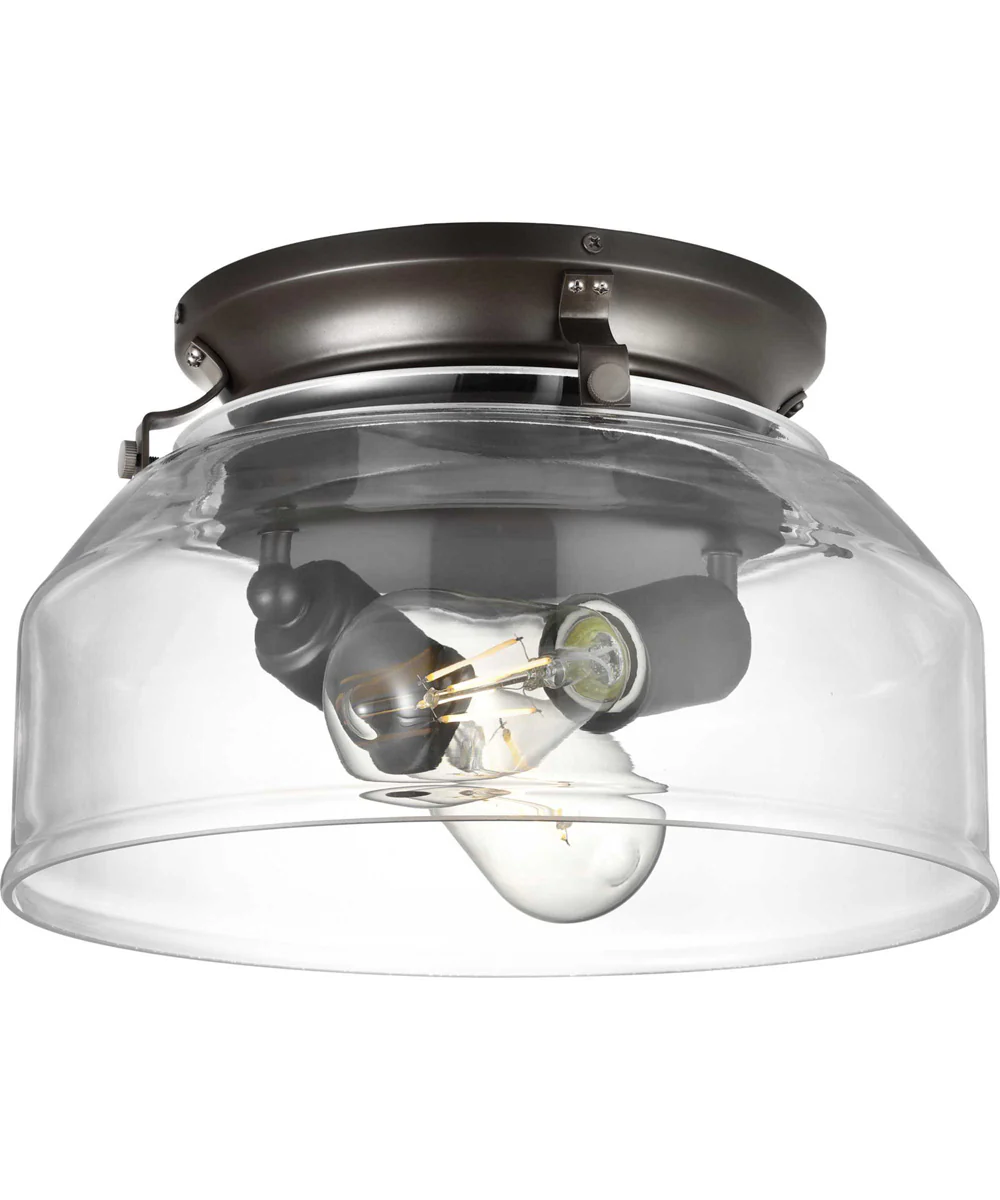 12" Springer Clear Glass Light Kit Architectural Bronze