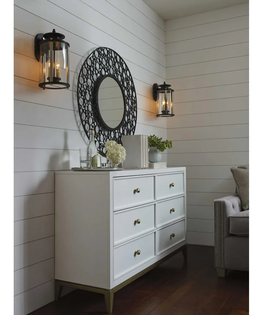 Squire 2-Light Medium Wall Lantern Matte Black - Image 3