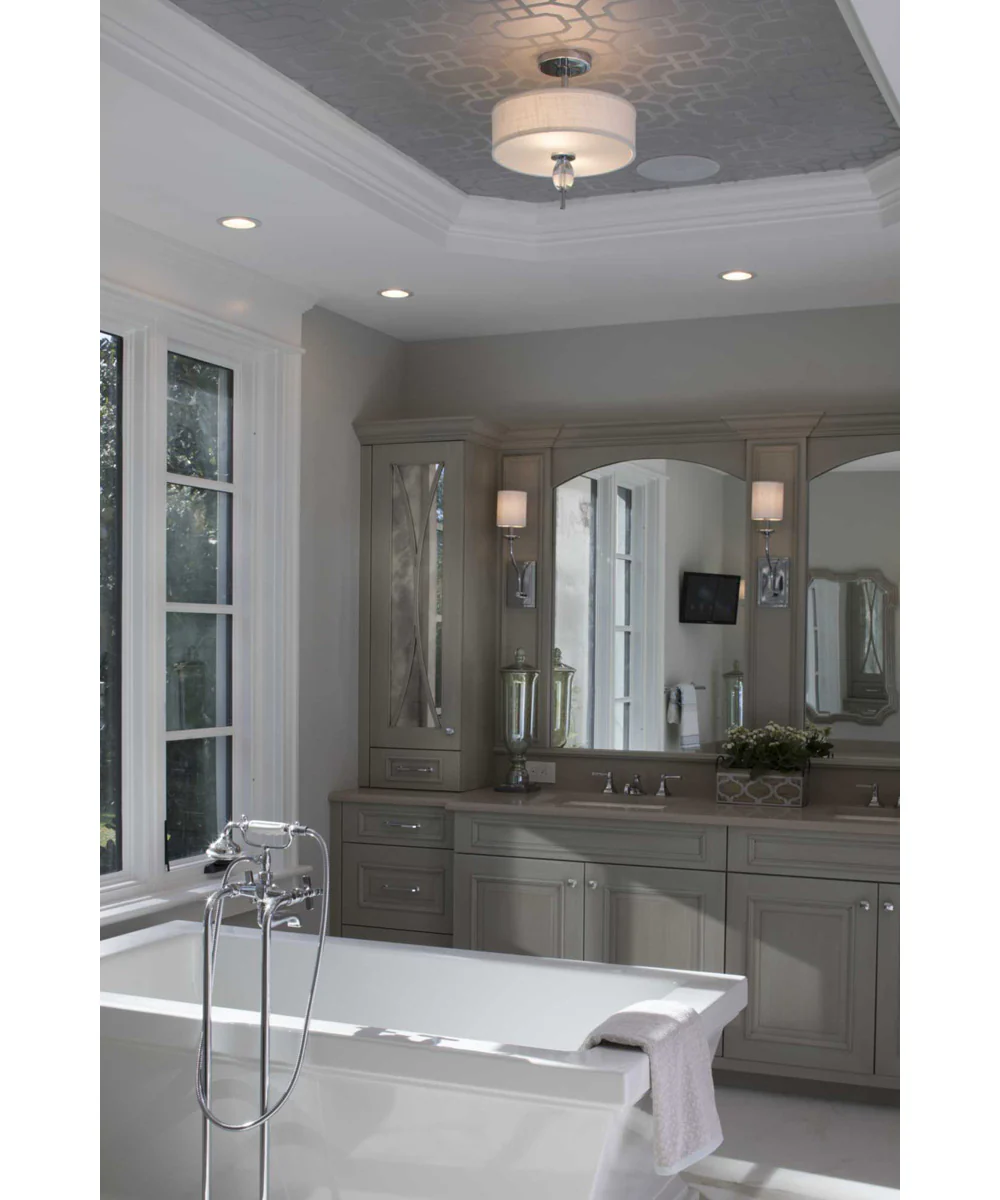 Status 2-Light 13" Semi Flush Mount Polished Chrome - Image 3