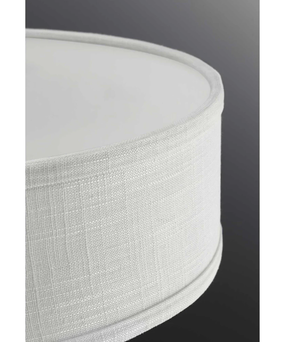 Status 5-Light Off-White Textured Linen Shade Coastal Chandelier Light Polished Chrome - Image 3